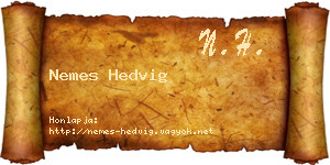 Nemes Hedvig névjegykártya